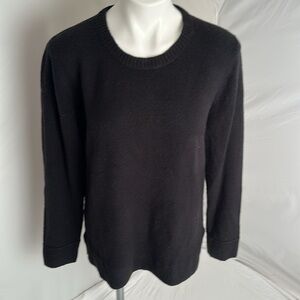 J Crew black extra soft yarn crew neck sweater